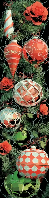 Free printable Christmas bookmarks of old school Christmas ornaments